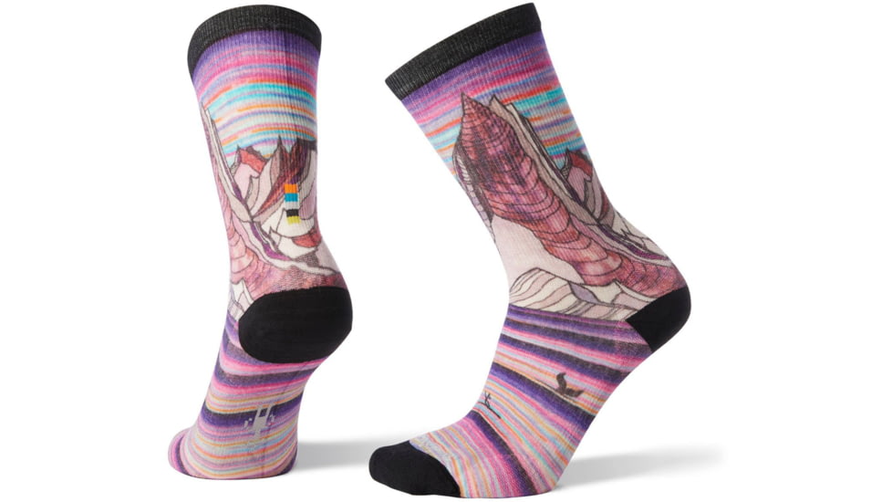 Smartwool Curated Surf Lineup Crew Socks - Womens, Mountain Purple, Medium, SW010463591M