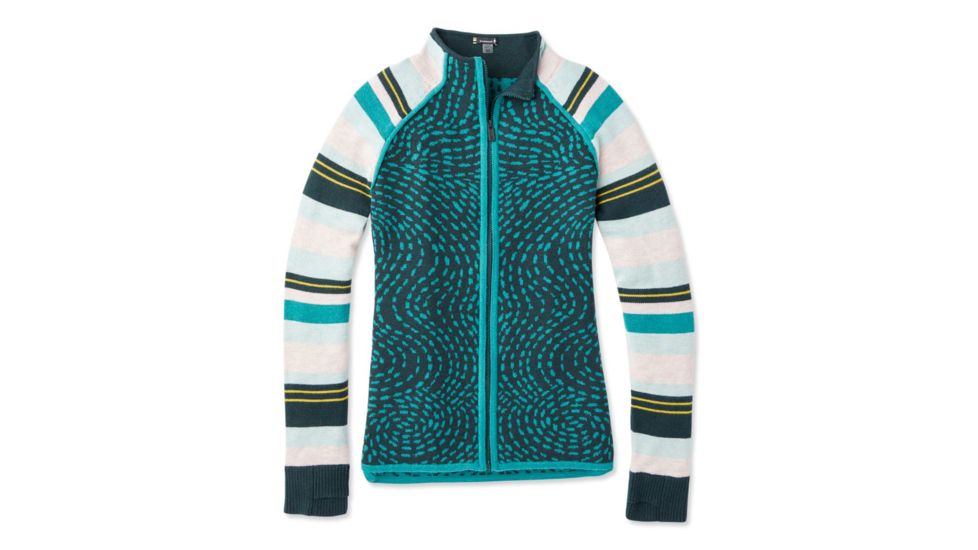 Smartwool Dacono Ski Full Zip Sweater - Womens, Everglade Heather, Large, SW019272B71-L