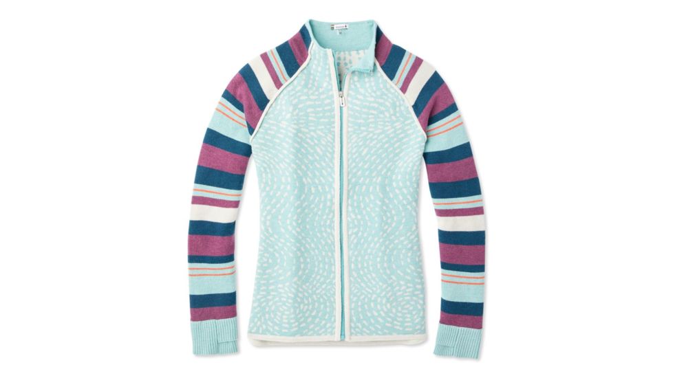 Smartwool Dacono Ski Full Zip Sweater - Womens, Nile Blue Heather, Medium, SW019272B47-M