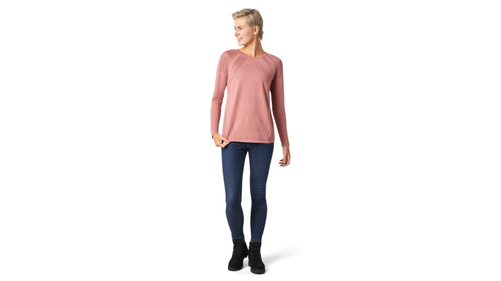 Smartwool Edgewood Crew Sweater - Womens, Canyon Rose Heather, Small, SW016392C93-S