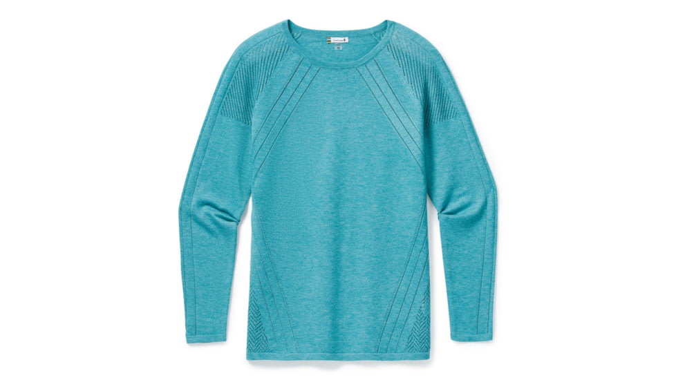 Smartwool Edgewood Crew Sweater - Womens, Wave Blue Heather, Small, SW016392D25-S
