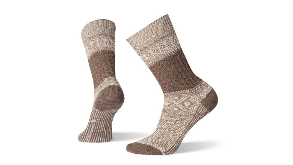 Smartwool Garter Stitch Texture Crew Socks - Womens, Taupe, Large, SW003939236-L