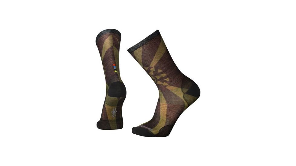 Smartwool Goldflake Print Crew Sock - Men's, Loden, Large SW003829031-L