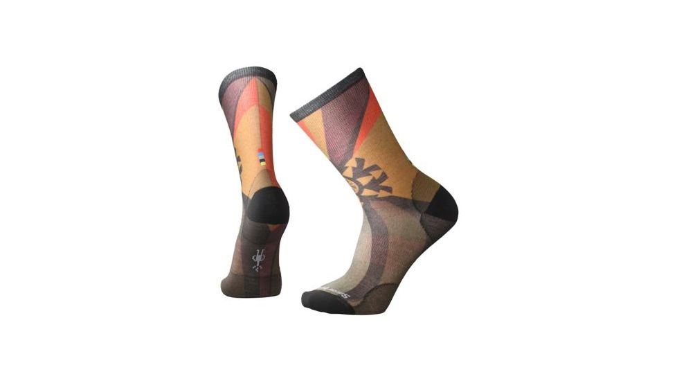 Smartwool Goldflake Print Crew Sock - Men's, Cardamom, Large SW003829877-L