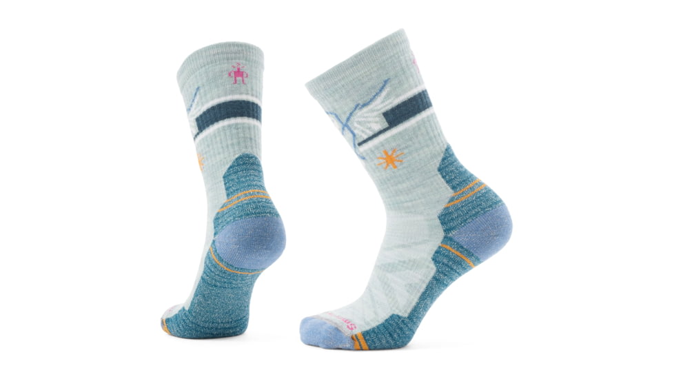 Smartwool Hike Light Cushion Hoo Who Crew Socks - Womens, Frosty Green, Large, SW002495B72100L000