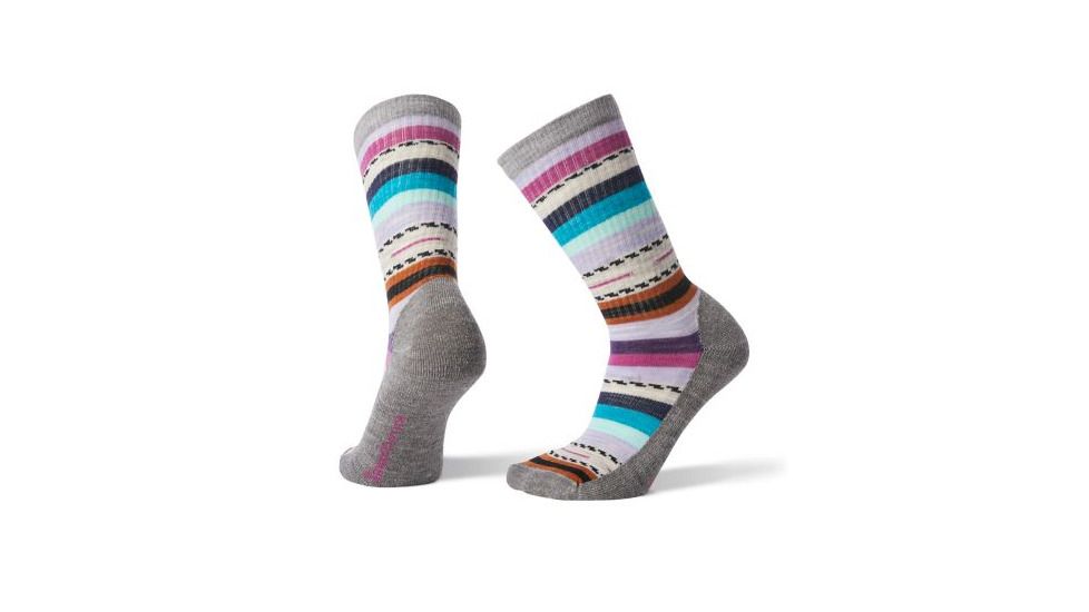 Smartwool Hike Light Margarita Crew - Womens, Light Gray, Medium, SW001396039-M