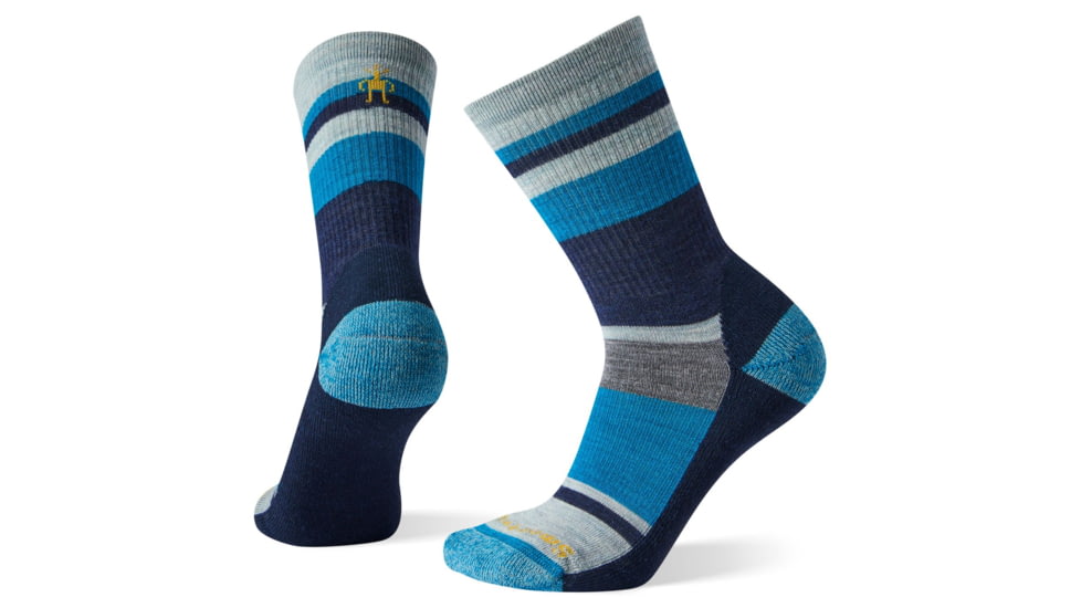 Smartwool Hike Light Striped Crew Socks - Womens, Deep Navy, Small, SW001238092-S