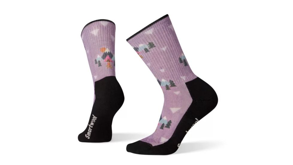 Smartwool Hike Light Under The Stars Print Crew Socks - Womens, Lavender, Large, SW001398511-L