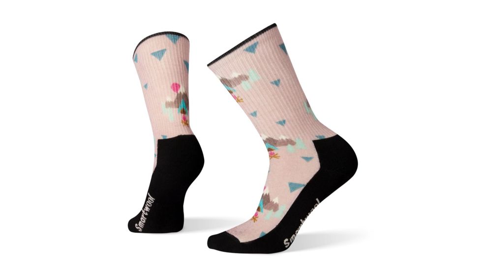 Smartwool Hike Light Under The Stars Print Crew Socks - Womens, Light Gray, Medium, SW001398039-M