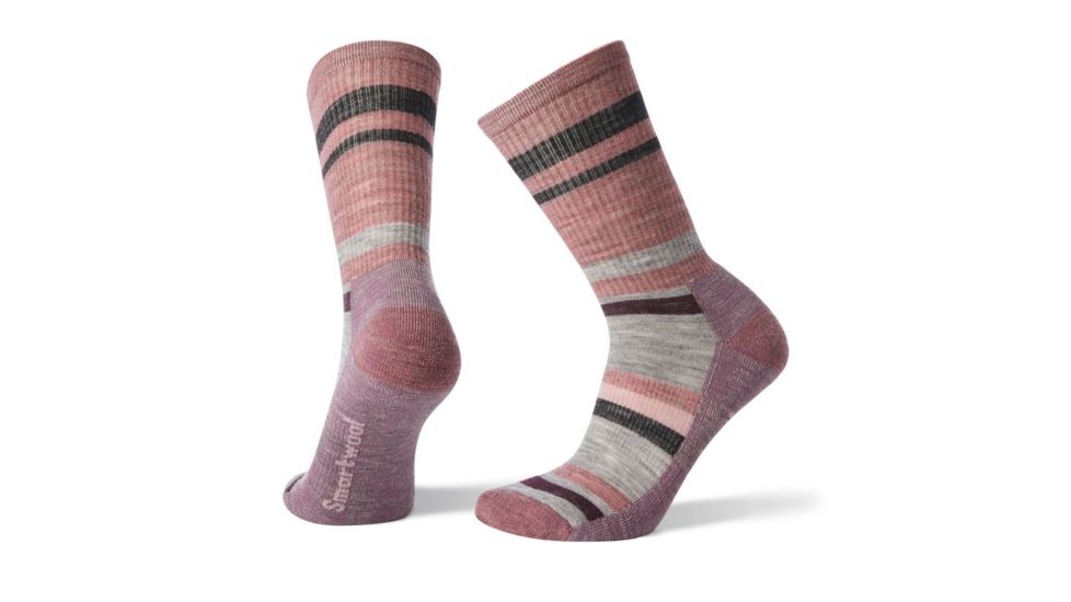 Smartwool Hike Striped Light Crew Socks - Womens, Nostalgia Rose, Small, SW001395A32-S