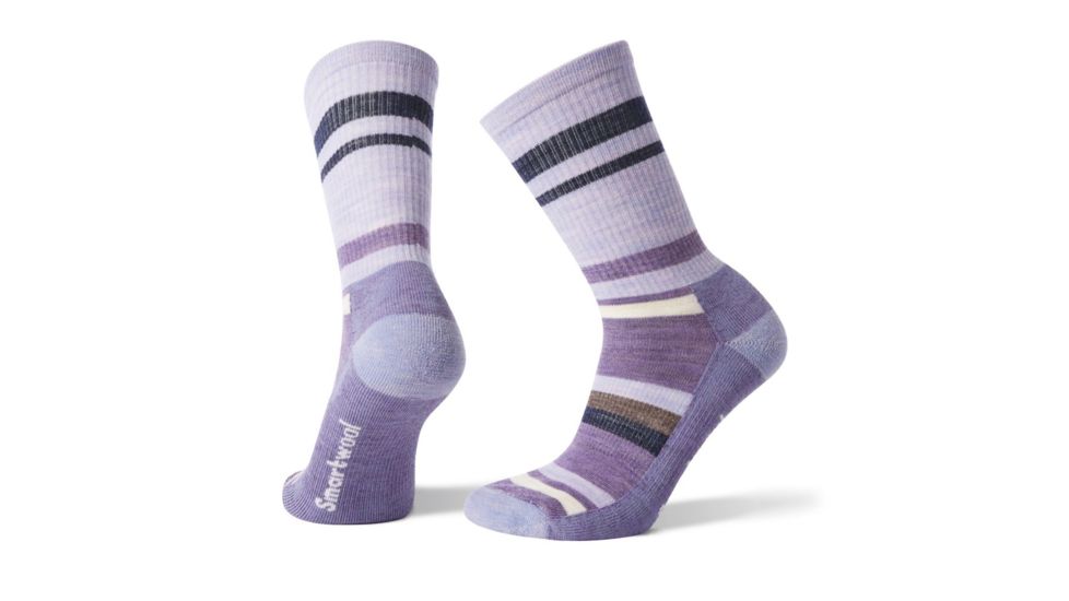Smartwool Hike Striped Light Crew Socks - Womens, Purple Mist, Small, SW001395A26-S