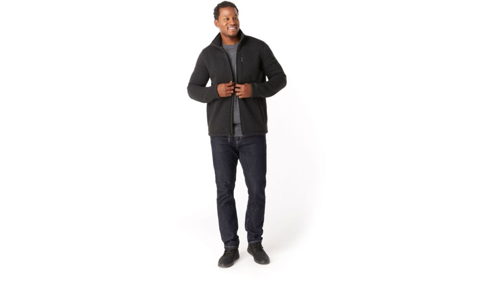 Smartwool Hudson Trail Fleece Full Zip Jacket - Mens, Dark Charcoal, Extra Large, SW019046A53-XL