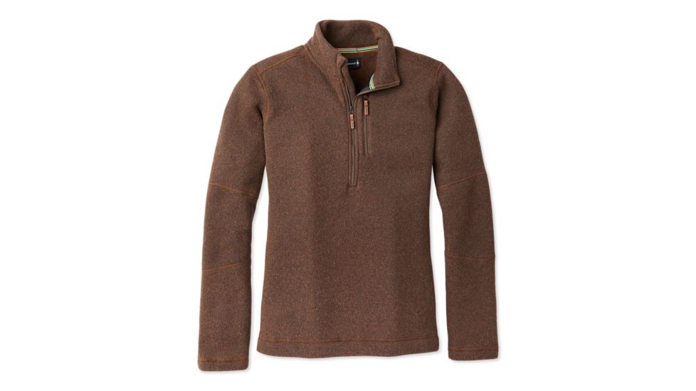 Smartwool Hudson Trail Fleece Half Zip Sweater - Mens, Bourbon Heather, 2XL, SW016216B29-XXL