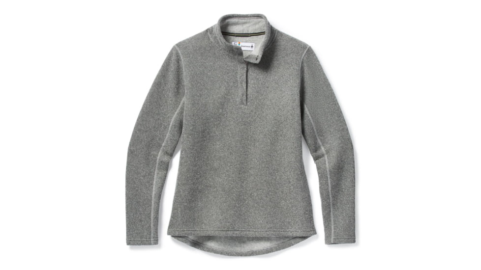 Smartwool Hudson Trail Snap Pullover Fleece Sweater - Womens, Light Gray, Large, SW016344039-L