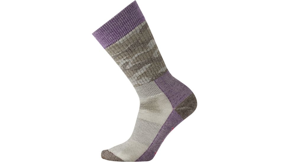Smartwool Hunt Camo Medium Crew Socks - Women's, Bordeaux, Large, SW001354590-L