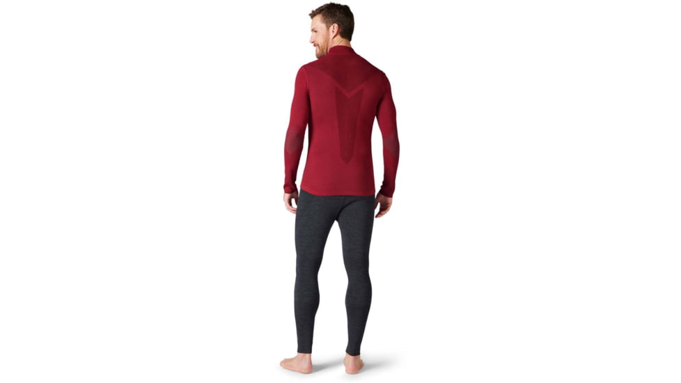 Smartwool Intraknit Merino 200 1/4 Zip - Mens, Tibetan Red/Forged Iron, Large, SW016260F93L