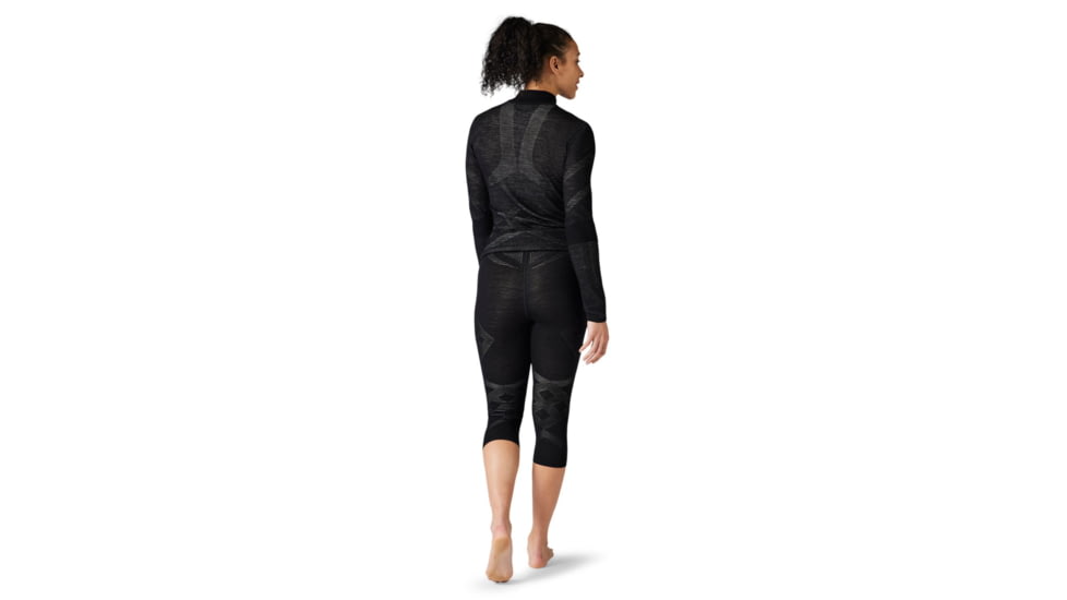 Smartwool Intraknit Merino 200 3/4 Bottom - Womens, Black/White, Small, SW016263960S