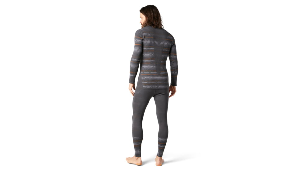 Smartwool Intraknit Merino 200 Pattern Crew - Mens, Forged Iron Mountain Stripe, 2XL, SW016407F25-XXL