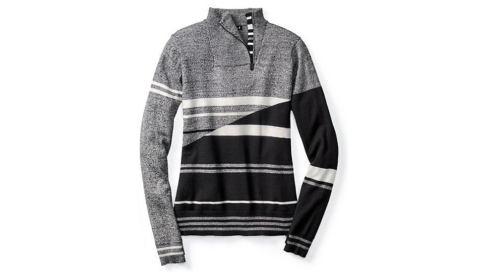 Smartwool Isto Sport Stripe Sweater, Black, Extra Small, SW010203001XS