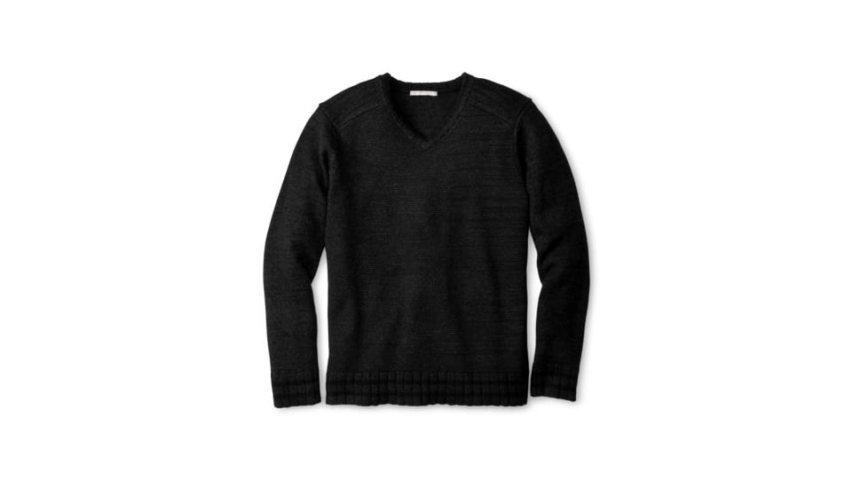 Smartwool Larimer Crew V-Neck Sweaters - Mens, Charcoal Heather, Small, SW000118010S