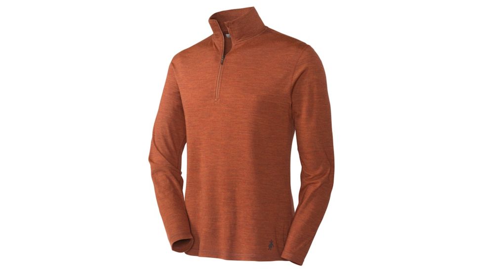 Smartwool Lightweight Zip T Long Sleeve - Men's-Sienna Heather-Large