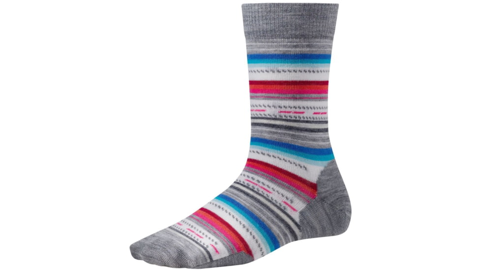 Smartwool Margarita Sock - Women's-Light Gray Heather-Large