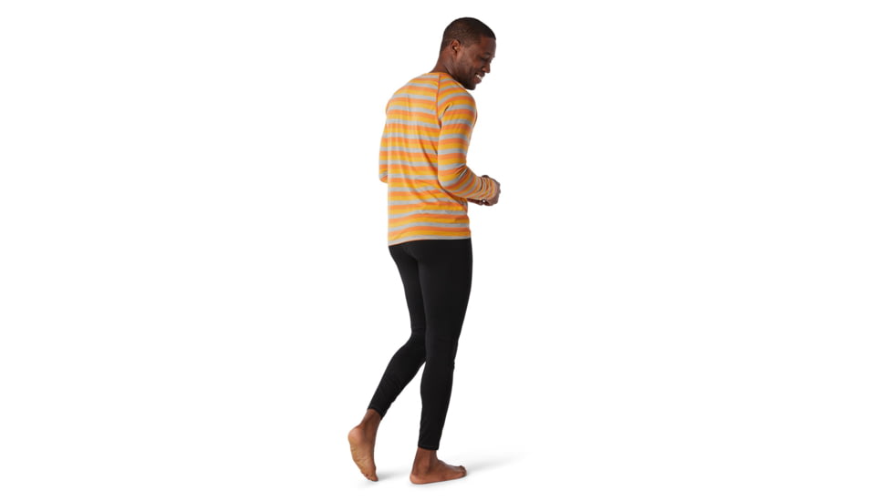 Smartwool Merino 150 Baselayer Long Sleeve - Mens, Atomic Orange Stripe, Extra Large, SW016042D49-XL