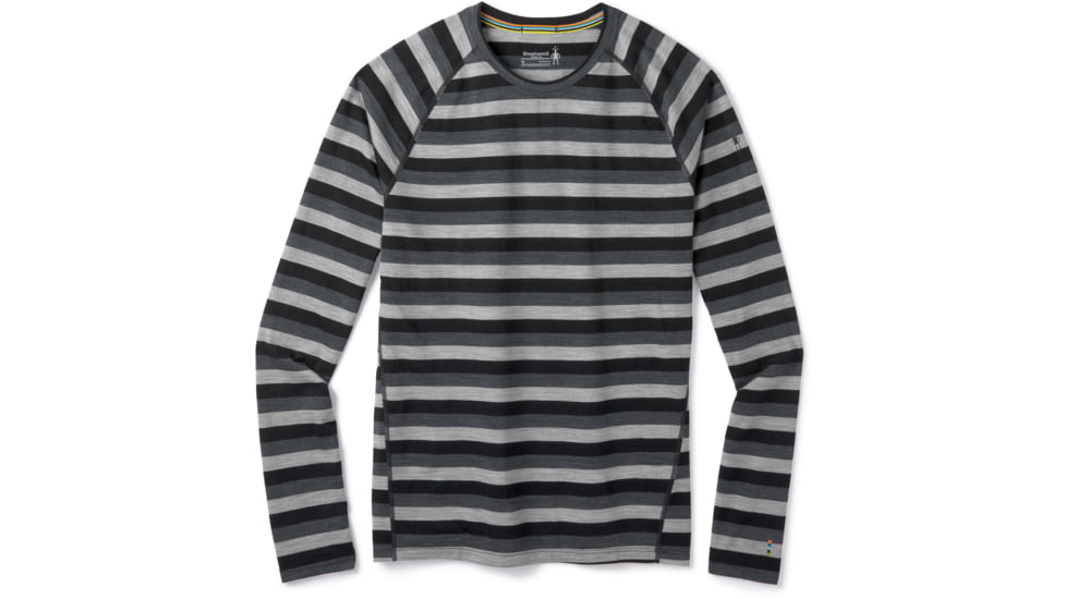 Smartwool Merino 150 Baselayer Long Sleeve - Mens, Iron Stripe, Small, SW016042D48-S