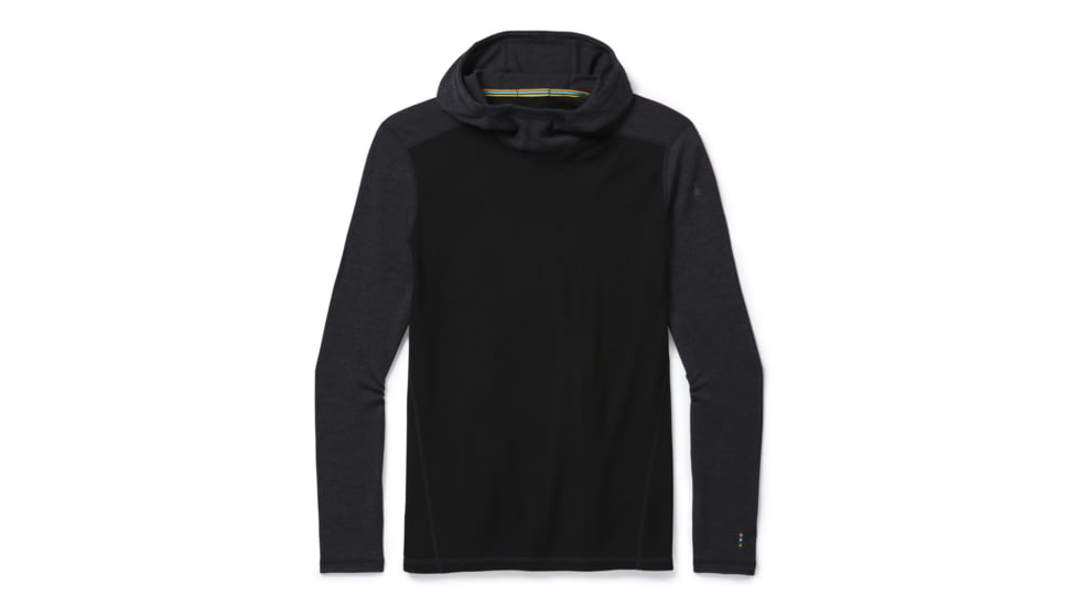 Smartwool Merino 250 Baselayer Hoodie - Mens, Black/Charcoal, Small, SW016359016-S