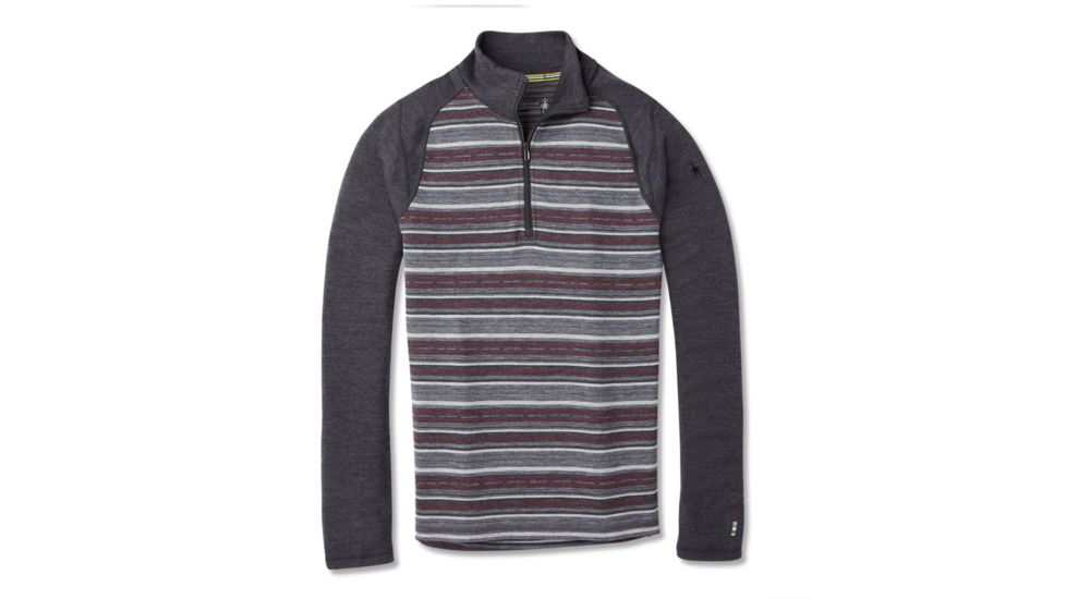 Smartwool Merino 250 Baselayer Pattern 1/4 Zip - Mens, Charcoal Margarita, 2XL, SW0NP616C13-XXL