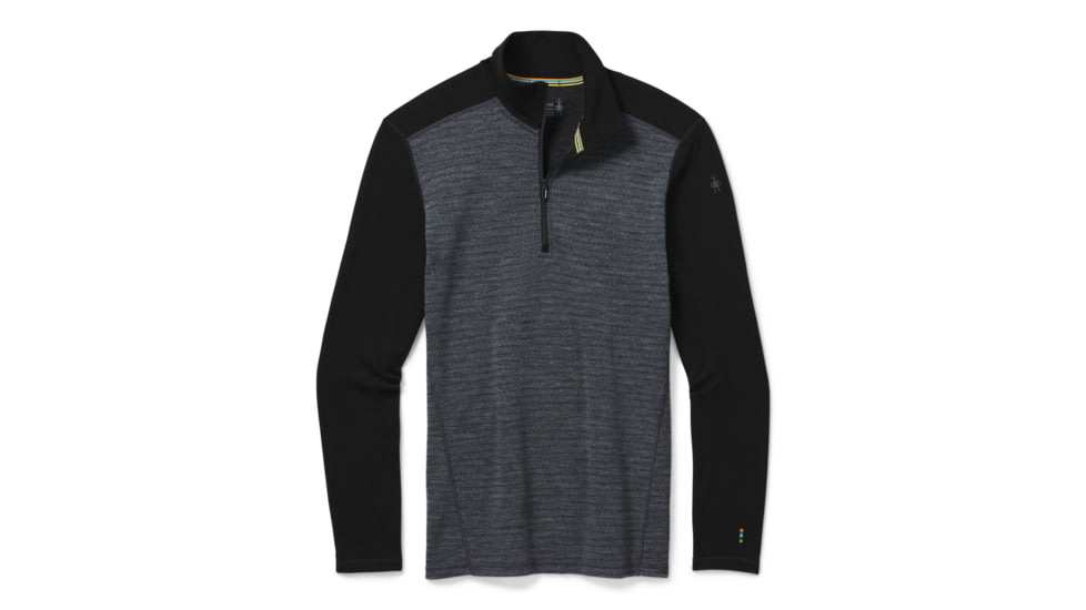 Smartwool Merino 250 Baselayer Pattern 1/4 Zip - Men's, Medium Gray, Small, SW0SS616B99
