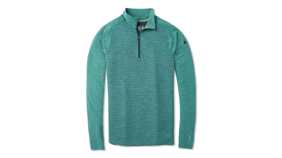Smartwool Merino 250 Baselayer Pattern 1/4 Zip - Mens, Pine Gray Tick Stitch, Small, SW0NP616C11-S