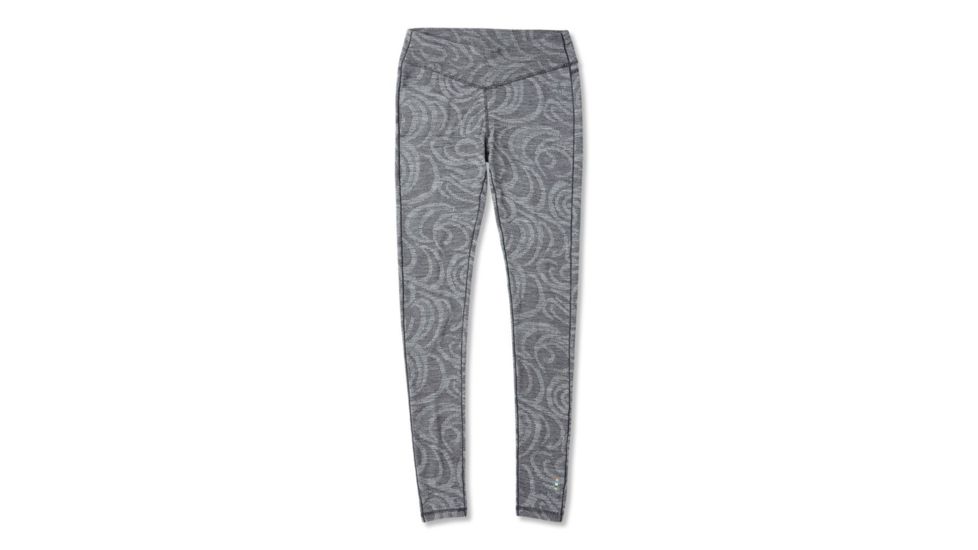 Smartwool Merino 250 Baselayer Pattern Bottom - Womens, Black Snow Swirl, Small, SW019243C21-S
