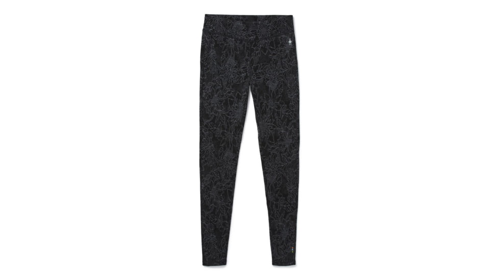 Smartwool Merino 250 Baselayer Pattern Bottom - Womens, Black Traced Dahlia, Extra Small, SW019243E42-XS