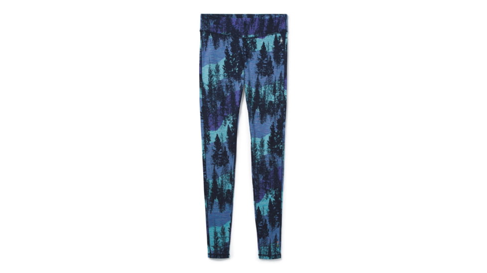 Smartwool Merino 250 Baselayer Pattern Bottom - Womens, Deep Navy Forest Scape, Extra Small, SW019243E43-XS