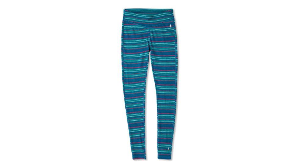 Smartwool Merino 250 Baselayer Pattern Bottom - Womens, Peacock Margarita, Extra Small, SW019243C18-XS