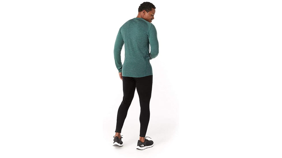 Smartwool Merino 250 Baselayer Pattern Crew - Mens, Pine Gray Tick Stitch, Large, SW0NP601C11-L