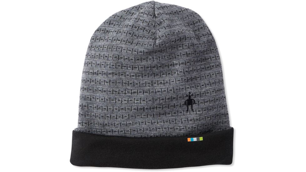 Smartwool Merino 250 Pattern Cuffed Beanie, Medium Gray Tick Stitch, 1FM, SW0SC181B99-1FM