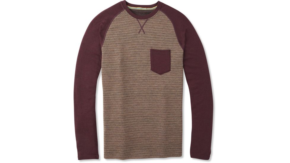 Smartwool Merino 250 Pocket Crew - Mens, Bourbon Tick Stitch, Medium, SW016084C12-M