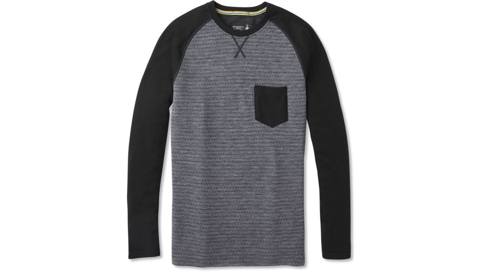 Smartwool Merino 250 Pocket Crew - Mens, Medium Gray Tick Stitch, Large, SW016084B99-L