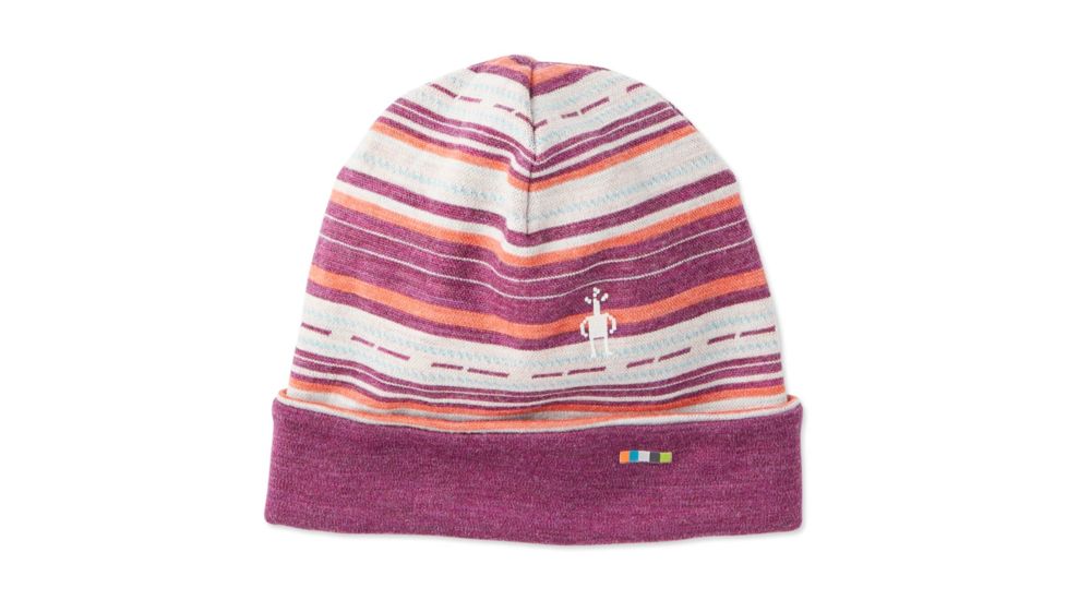 Smartwool Merino 250 Reversible Pattern Cuffed Beanie, Habanero Margarita, Small/Medium, SW018019C19-S/M