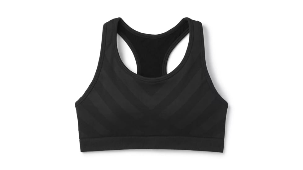 Smartwool Merino Seamless Racerback Bra - Womens, Black, Extra Small, SW016155001-XS