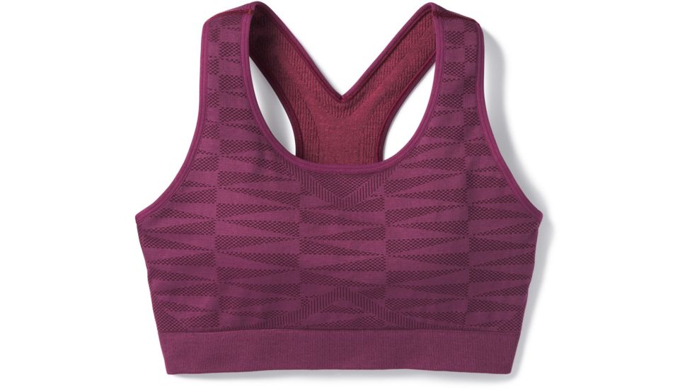 Smartwool Merino Seamless Racerback Bra - Womens, Sangria, Medium, SW016155B48-M
