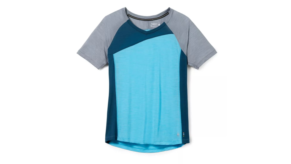 Smartwool Merino Sport 120 Mountain Bike Short Sleeve Tee - Womens, Ocean Spray Heather, Small, SW016590J66S