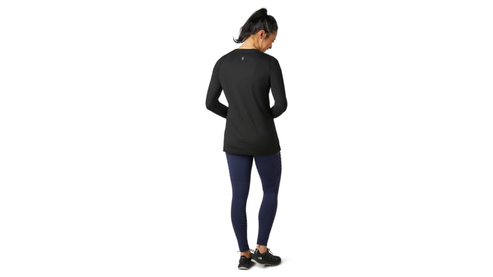 Smartwool Merino Sport 150 Alpine Tree Line Long Sleeve Graphic Tee - Womens, Black, Extra Small, SW016333001-XS