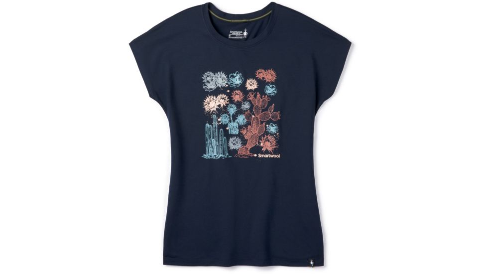 Smartwool Merino Sport 150 Cactus Crop Tee - Womens, Deep Navy, Medium, SW015139092-M