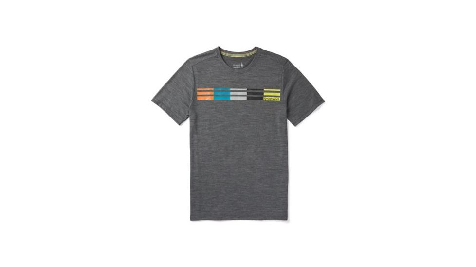 Smartwool Merino Sport 150 Flag Logo Tee - Mens, Medium Gray Heather, Small, SW015155084-S