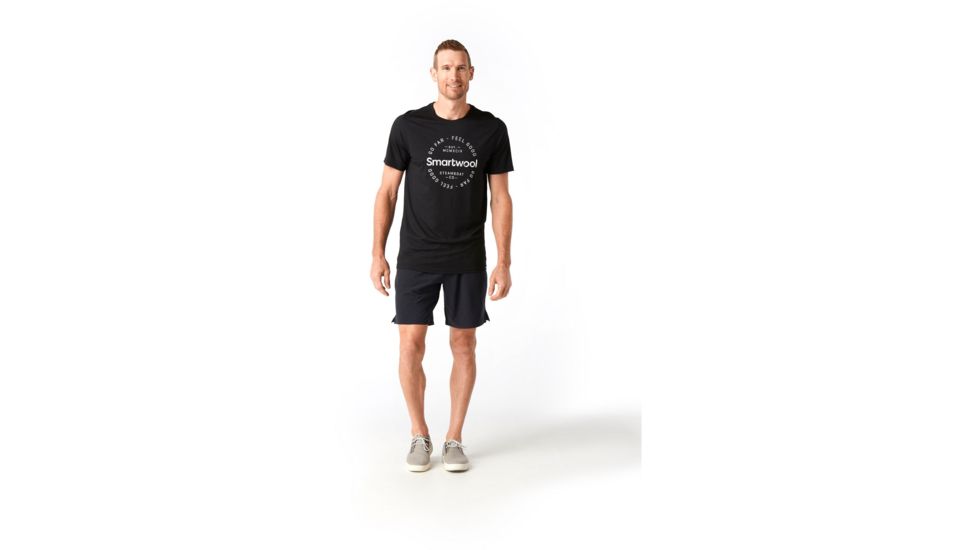 Smartwool Merino Sport 150 Go Far Feel Good Tee - Mens, Black, Small, SW015156001-S