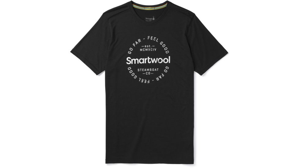 Smartwool Merino Sport 150 Go Far Feel Good Tee - Mens, Black, Small, SW015156001-S