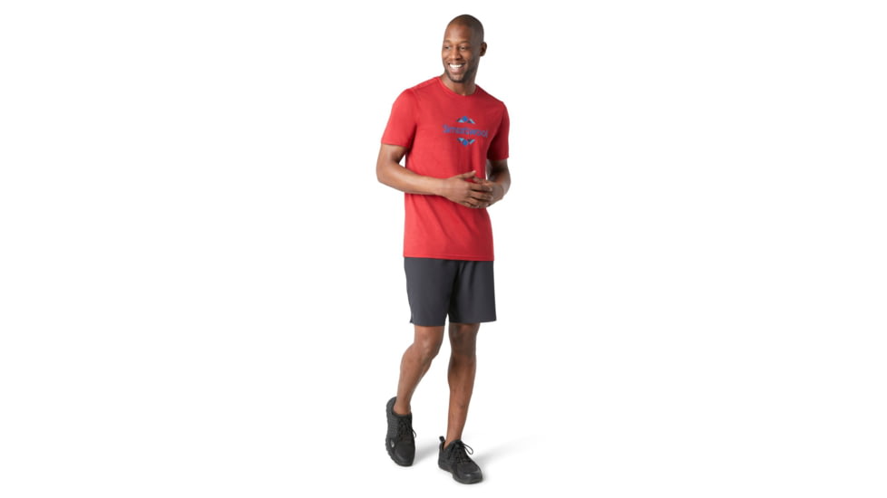 Smartwool Merino Sport 150 Logo Graphic Tee - Mens, Chili Pepper Heather, Small, SW016292B95-S